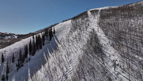 park city utah aerial v cinematic drone fly