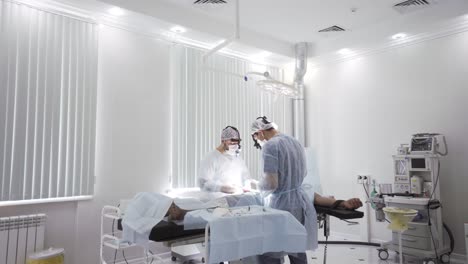 surgical procedure in an operating room