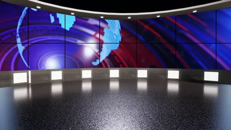 noticias de estudio de televisión virtual en 3d, telón de fondo para programas de televisión