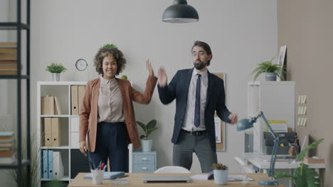 business colleagues in modern office