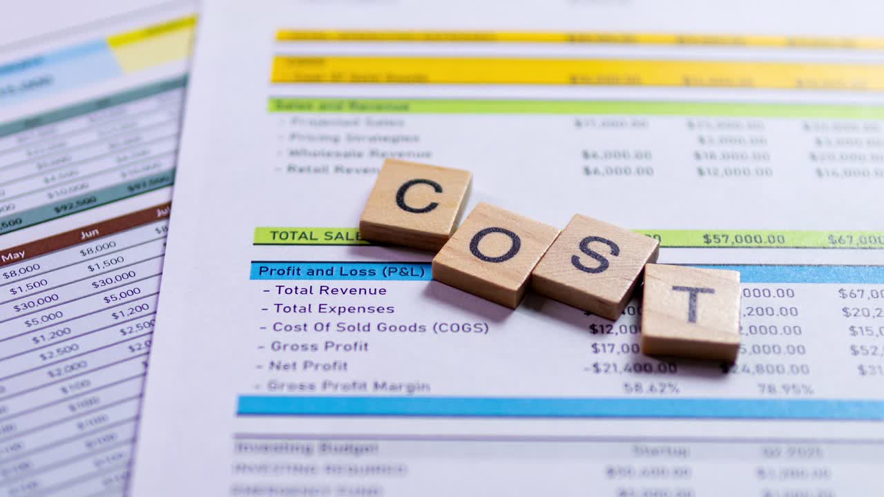 Detailed look at cost analysis documents highlighting revenue and expenses for better business decisions.
