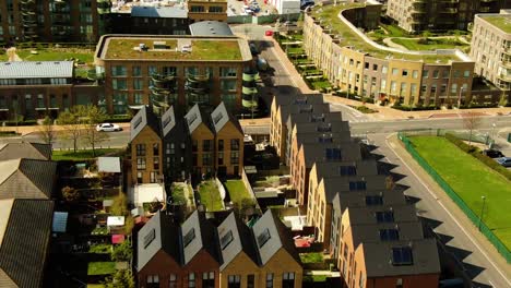 drone shot of the residential property in london