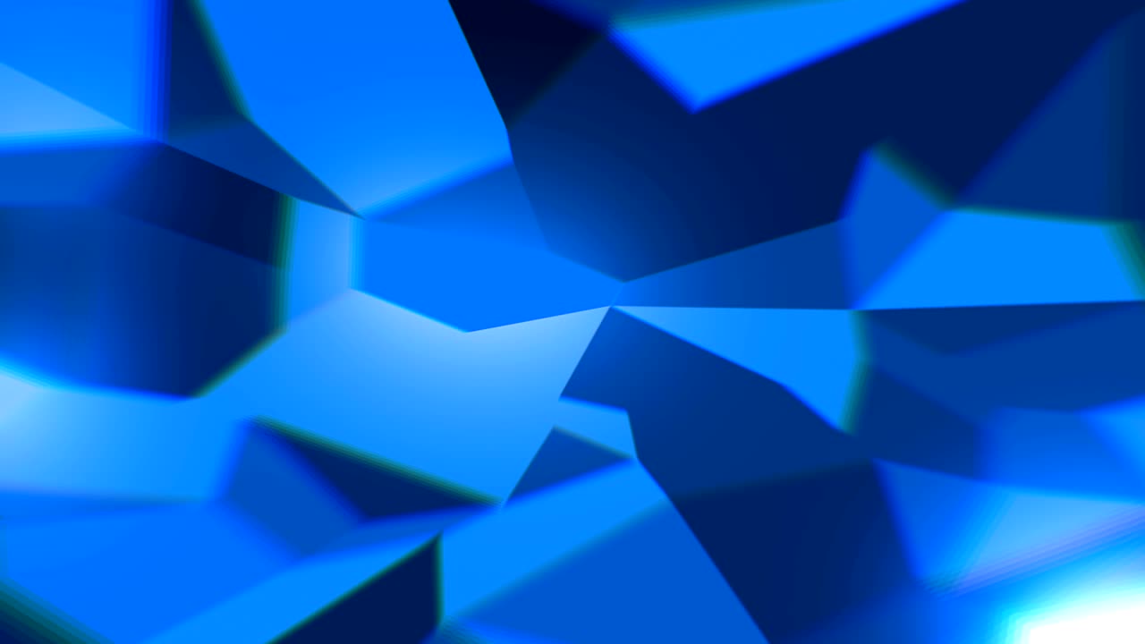 movimiento dentro de la joya azul con facetas brillantes sin costuras. animación en bucle 3d de diamantes desde el interior vista colores azules. concepto de joyas.