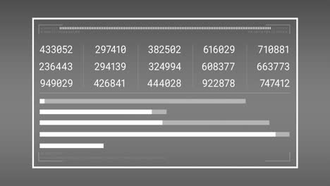 Animation of scope scanning and data processing over grey background