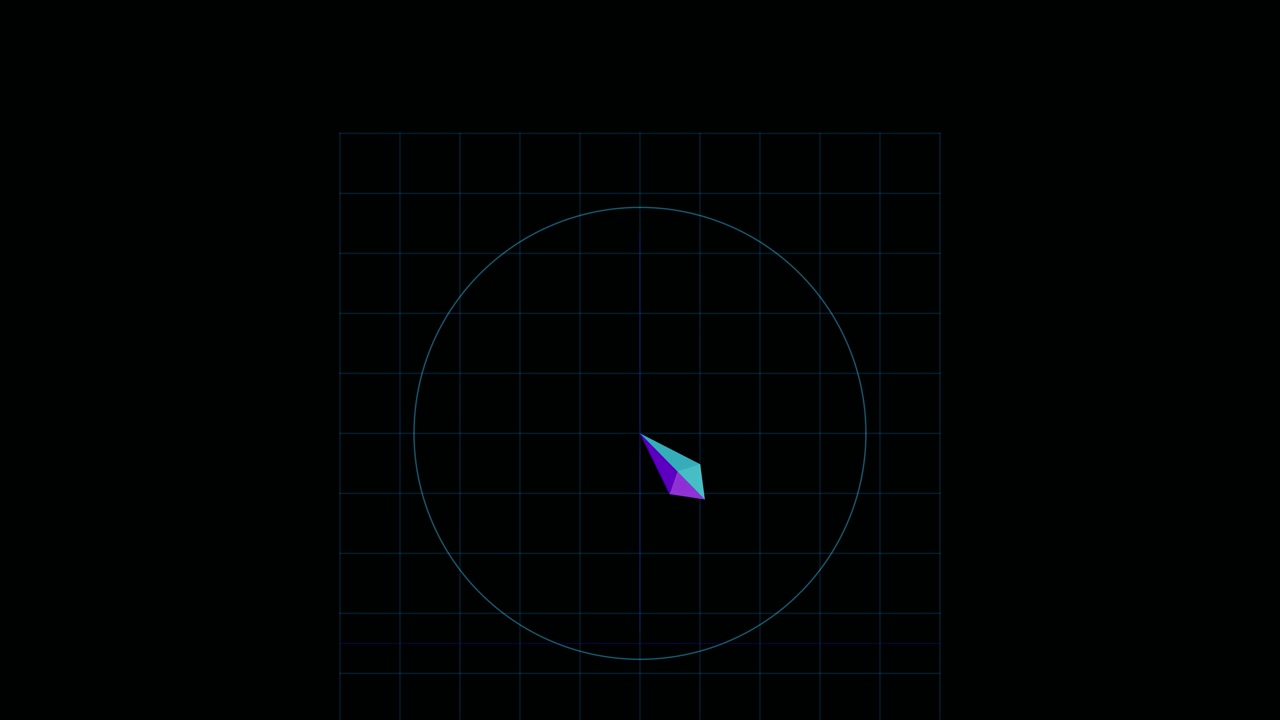 Abstract Geometric Shape Rotating in Circular Motion on Grid