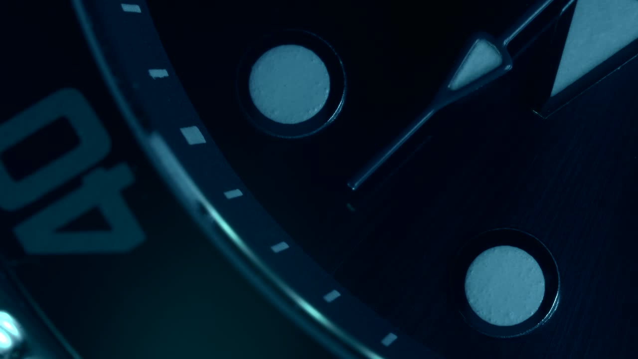 아름다운 스테인리스 스 기계 시계, 크로노그래프 클로즈업, 럭셔리 시계, 매크로 스튜디오, 4k