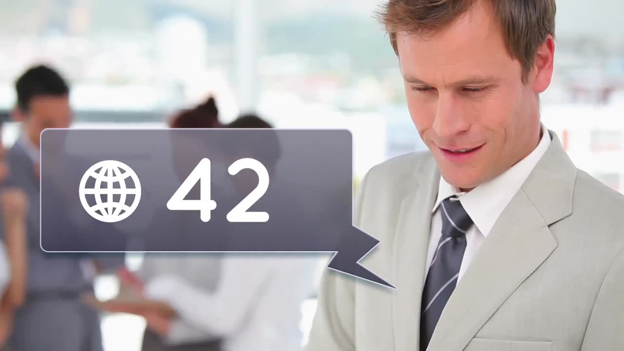 Business man using a laptop