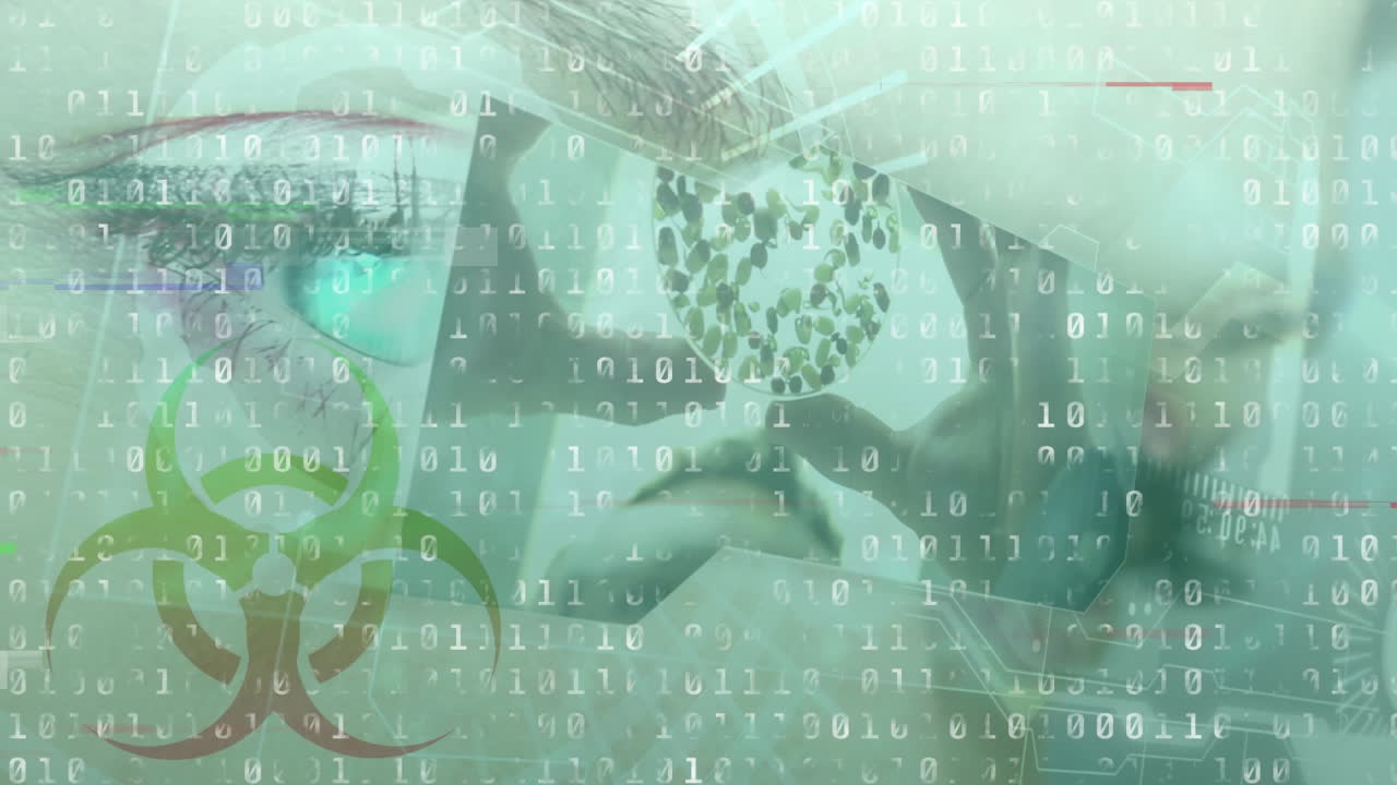 анимация близкого взгляда на распространение коронавируса ковид-19 в фоновом режиме