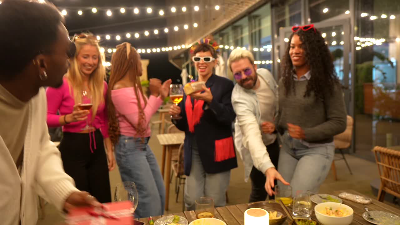 Festive Outdoor Gathering with Friends