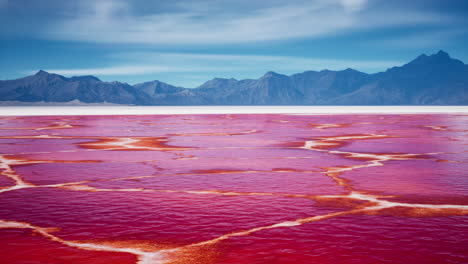 Hermosa-Vista-Del-Lago-Rosa-En-El-Día-De-Verano