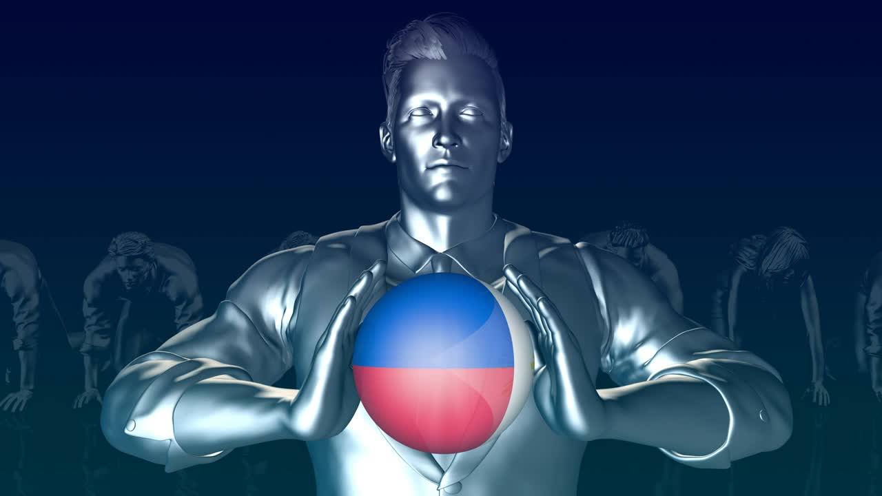 человек с флагом филиппин как глобальная сфера