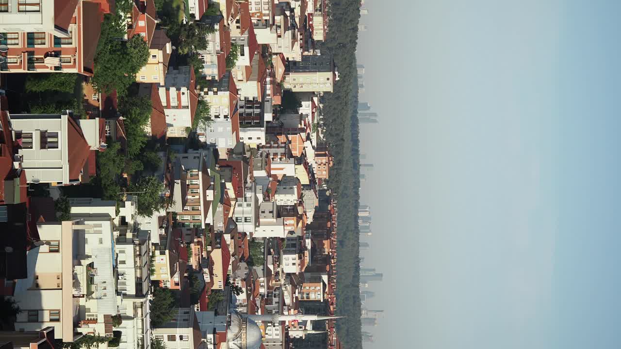 도시 풍경 공중 사진