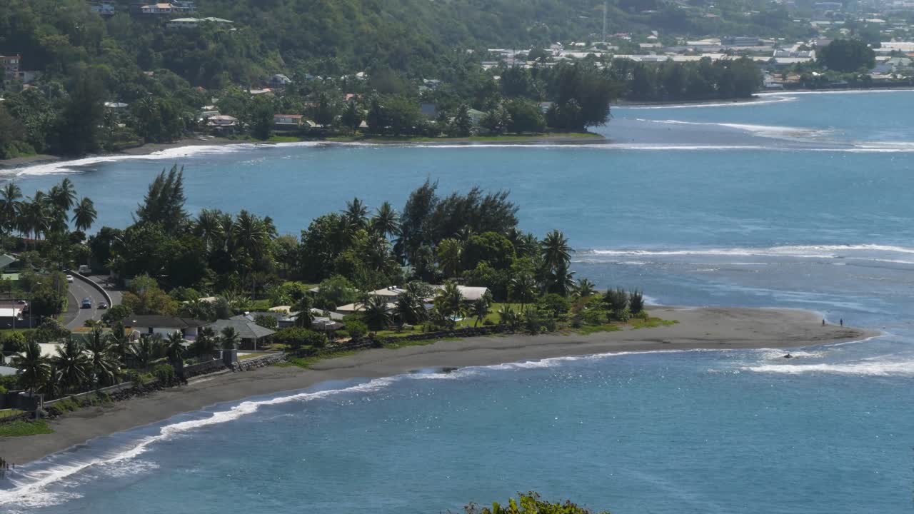 Beautiful view of the capital city Papeete,Tahiti, French Polynesia.