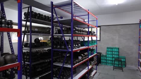 finish ball part in the many stock in the factory. industry 5.0, industrial 4.0 concept