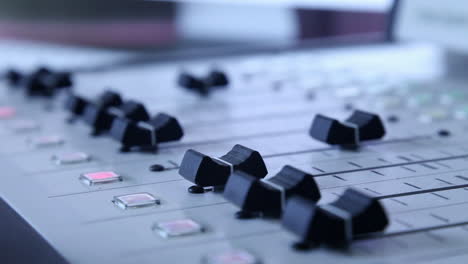 professional radio console in studio