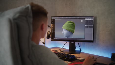 3d modeling of a knitted hat