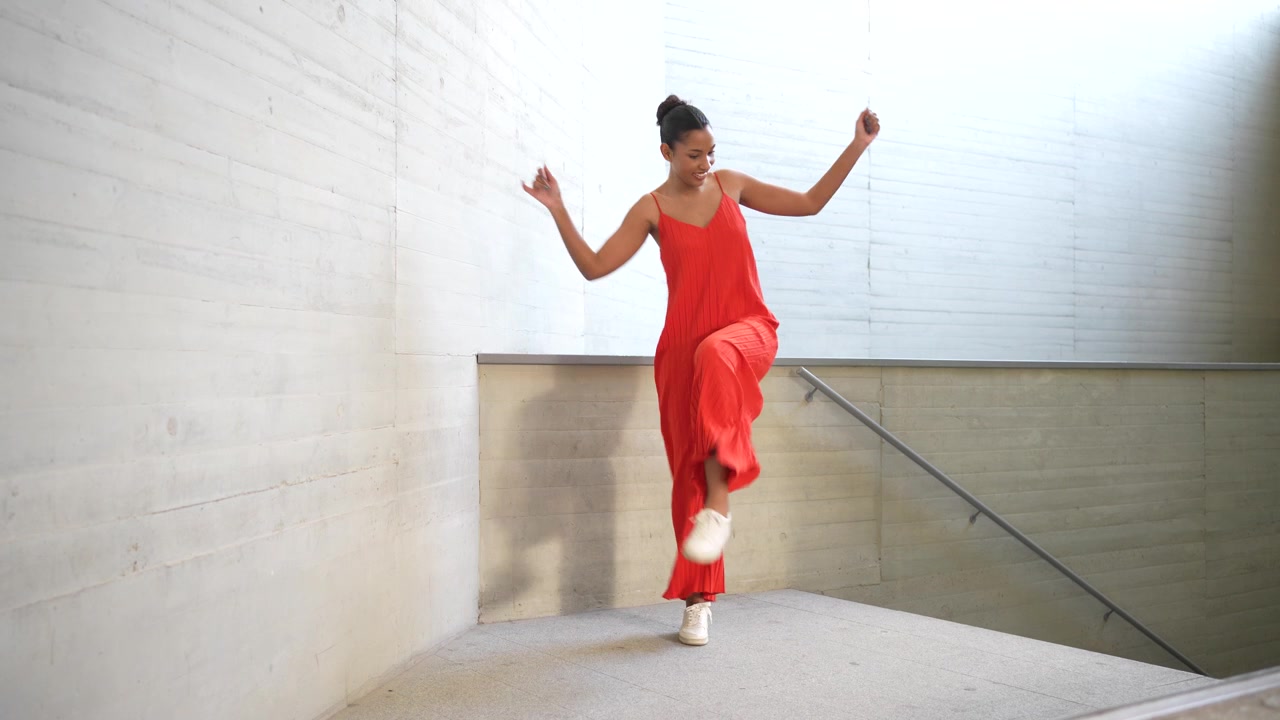 An elegant dance performance set in a stunning minimalist architectural space design