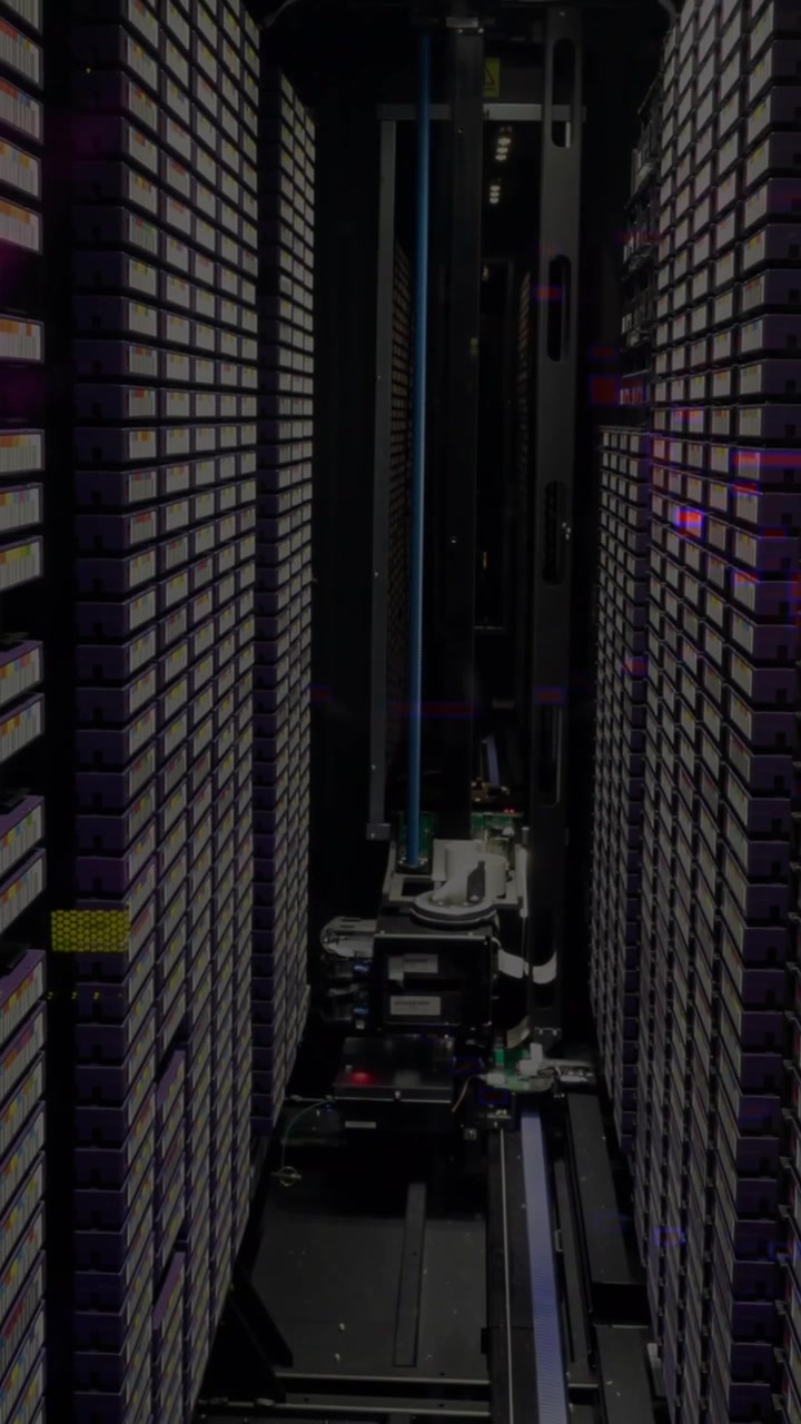Animation of data processing over server room