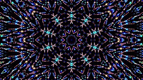 patrón de kaleidoscopio abstracto con colores completos. mandala mágica. 4k
