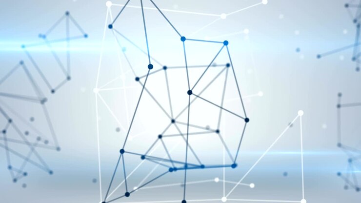 Abstract communication technology network digital background