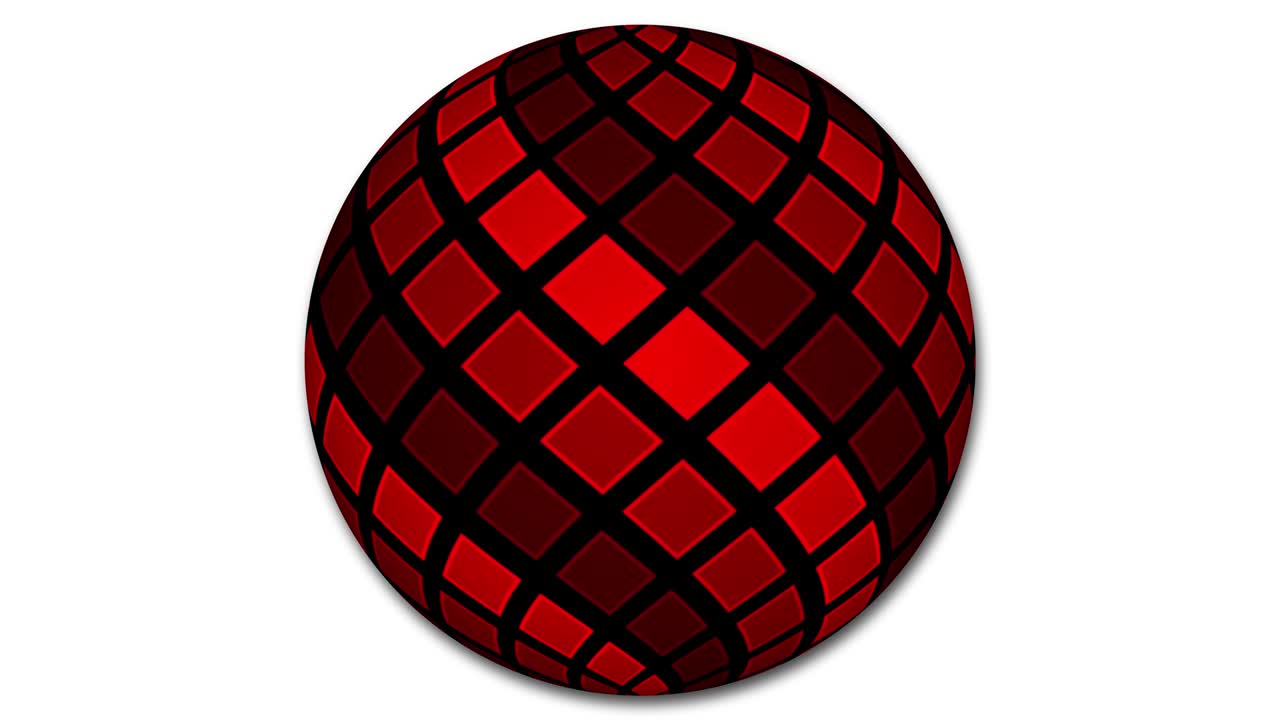 회전하는 추상적인 체크보드 구체 애니메이션 추상적인 구체 배경