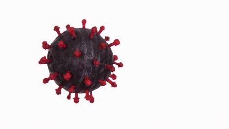la molécula del coronavirus covid-19 girando sobre el blanco