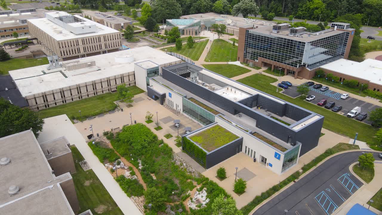 Aerial View of a University Campus