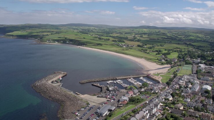 Ballycastle town on the Causeway Coastal Route in County Antrim, Northern Ireland