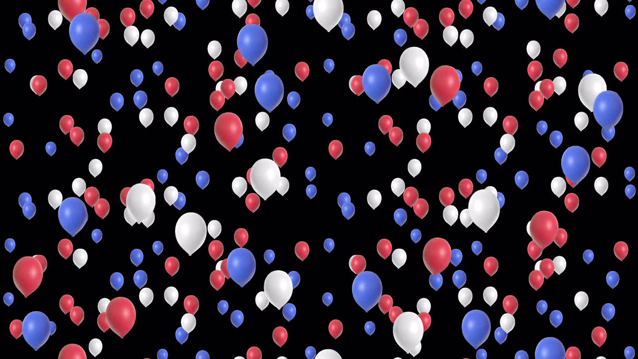 LOOP_TILE BALLOONS 3 colours withAlpha. This footage with an alpha channel is loopable and tileable and can create an endless and seamless background. Perfect for celebrations.