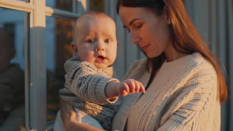 tender moments: mother and baby in warm golden light
