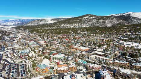 a breathtaking drone journey above breckenridge, colorado, capturing its scenic beauty from the skies