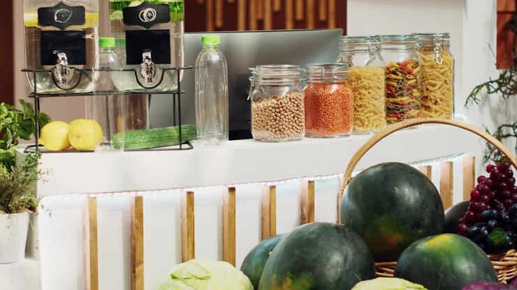 Negozio locale con alimenti senza prodotti chimici