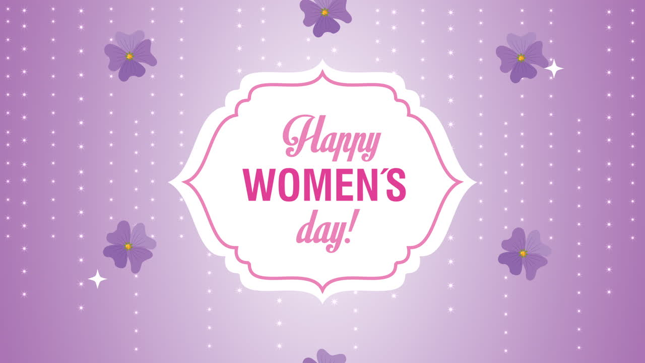 행복한 여성의 날 꽃 인사 카드