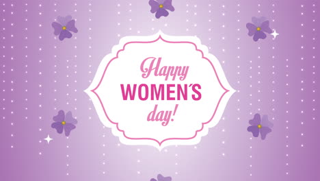 happy women's day floral greeting card