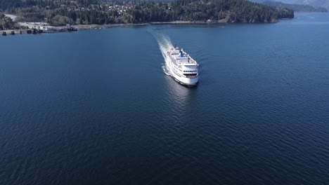 british columbia ferry setting sail across howe sound