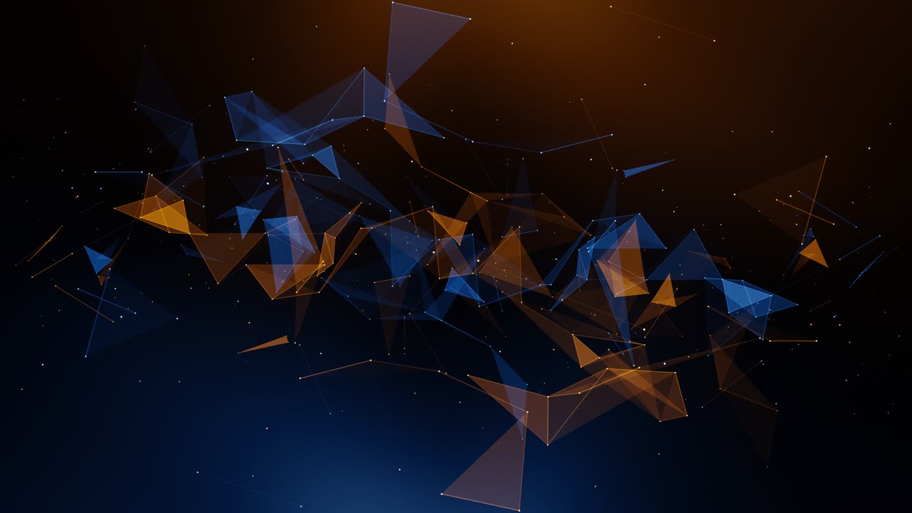 plexus abstracto de red títulos de tecnología ciencia de fondo bucle