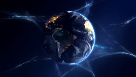 earth with global network overlay