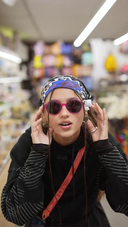 stylish teenager in a shopping mall