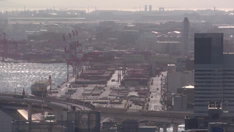 long shot of the port of tokyo