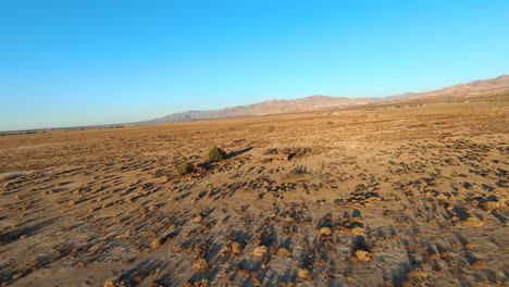 in the wilderness of the mojave desert there is an old abandoned cabin from the old west - aerial view