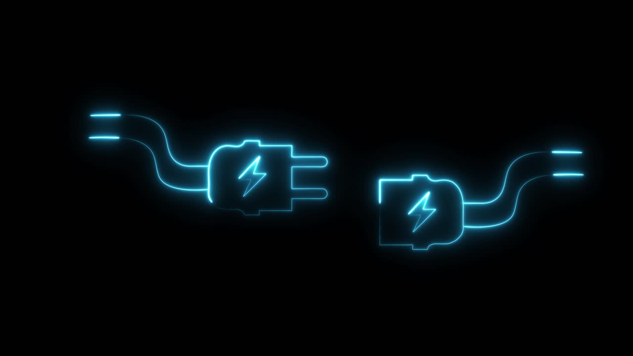 Neon Electric Plug Connection
