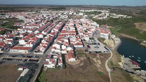 landscape of porto covo in portugal aerial view