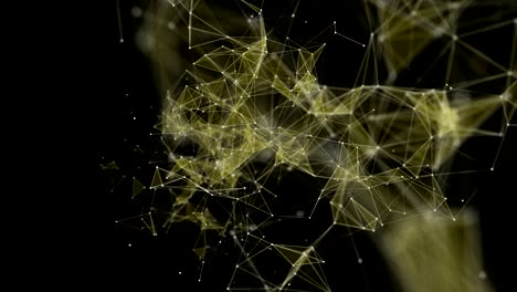 animación futurista del plexo con triángulos brillantes en cámara lenta, 4096x2304 bucle 4k