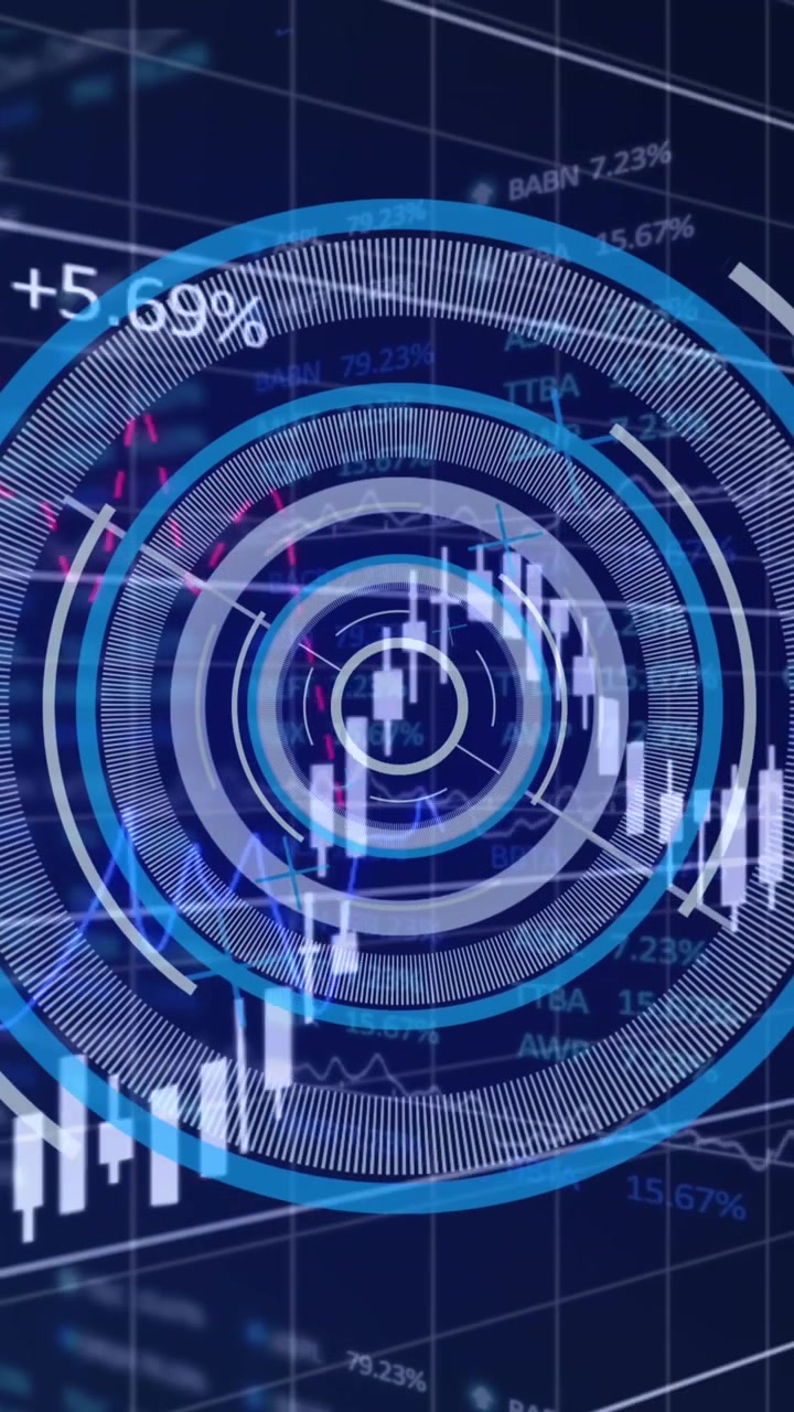Animation of scope scanning and financial data processing