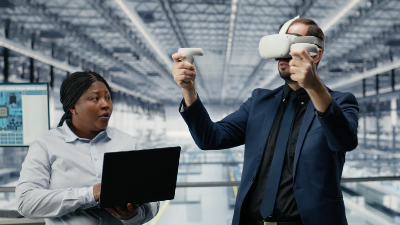 Monitoring semiconductors production, virtual reality simulation and workers