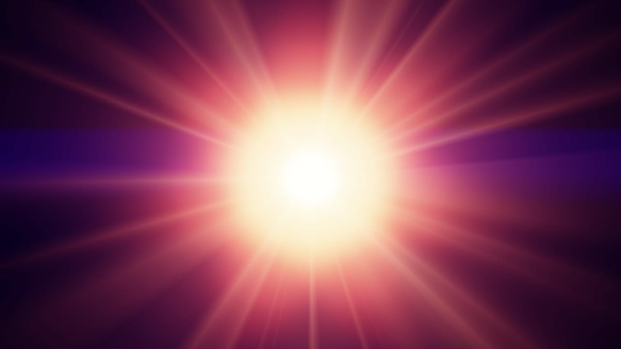 Luce brillante e luminosa con effetto bagliore ottico