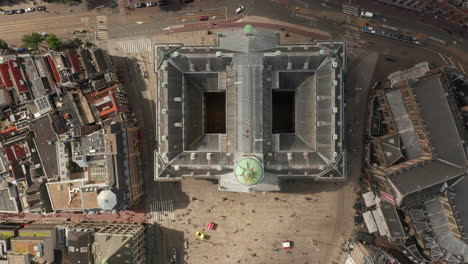 Royal-Palace-of-Amsterdam-Square-Overhead-Aerial-Birds-Eye-View