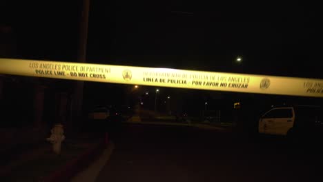 police tape blocking off a crime scene