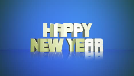 texto colorido feliz año nuevo en color degradado azul 3