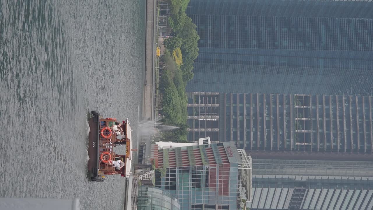 Cityscape with Boat on Water